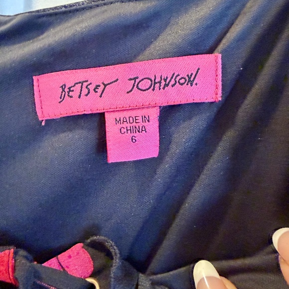 Betsey Johnson Black Dress with Lip Print - Picture 3 of 7